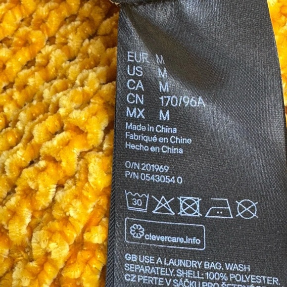 H&M DIVIDED Women's Acrylic Knit Fall Sweater Mustard Yellow Size Medium - Picture 3 of 4